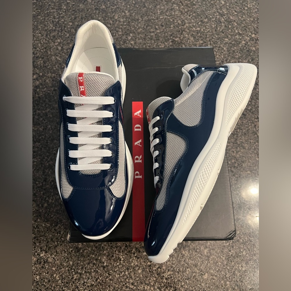 BRAND NEW Prada American Cup Navy/Blue Mens size 10